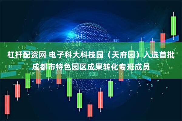杠杆配资网 电子科大科技园（天府园）入选首批成都市特色园区成果转化专班成员