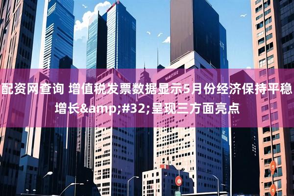 配资网查询 增值税发票数据显示5月份经济保持平稳增长&#32;呈现三方面亮点
