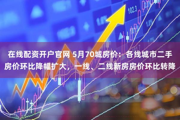 在线配资开户官网 5月70城房价：各线城市二手房价环比降幅扩大，一线、二线新房房价环比转降